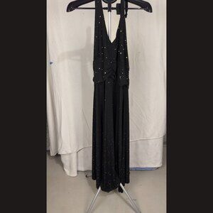 Mariage women's long sleeveless tank black dress size 16